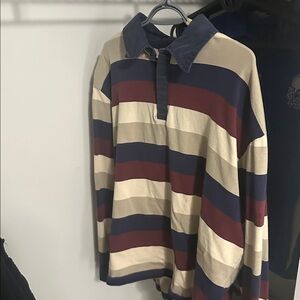 Cherokee Navy and Cream Cotton Shirt